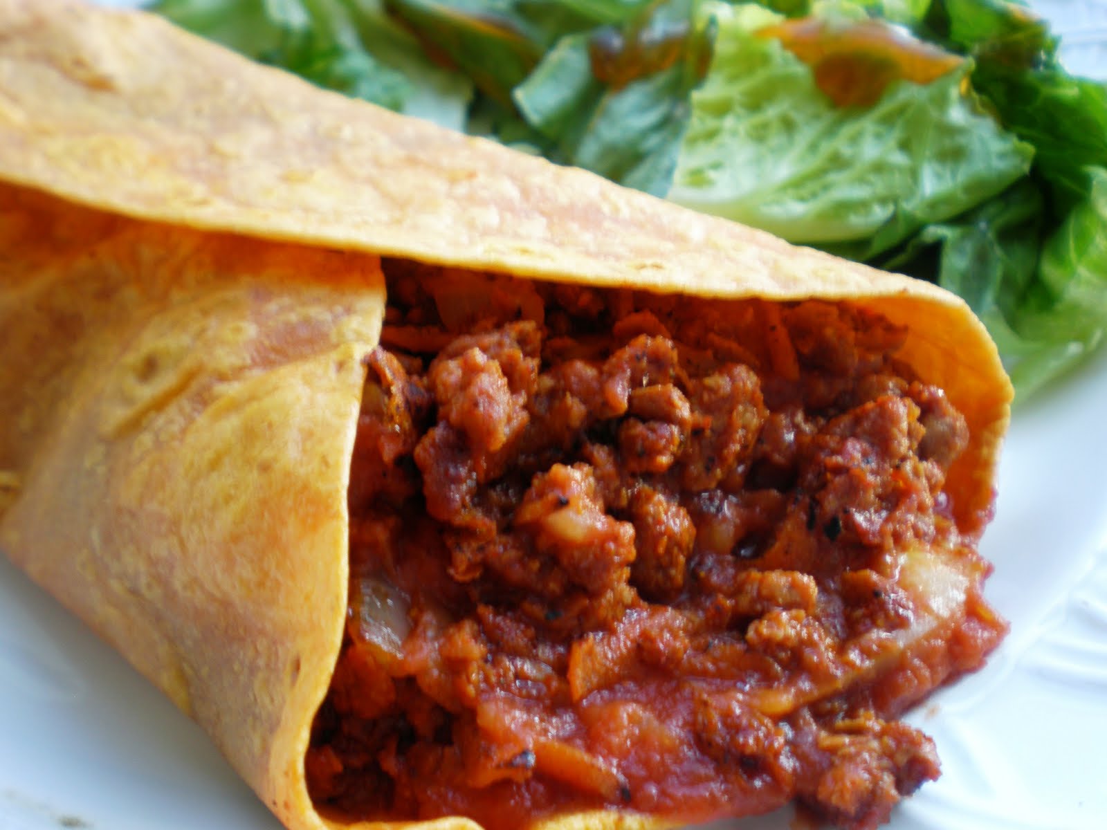 Write a Pumpkin, Bake Some Prose Soy Chorizo Burritos
