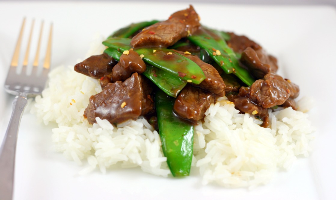 Above My Raisins Beef with Snow Peas