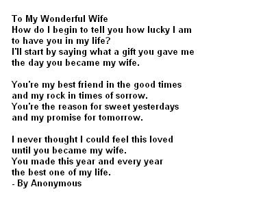 Love Poems For Wife Short Love Poems Message For Wife