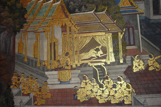 Beautiful murals at the Grand Palace, Bangkok