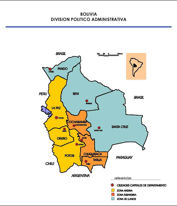 Mapa Regional de Bolivia