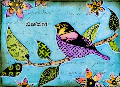 Mandy's Magical World of Art: A Pair of Patchwork Birds