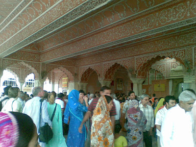 People at the Govind Devji Temple