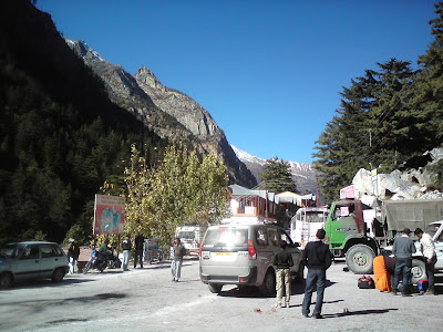 Parking lot at Gangotri - Char Dham
