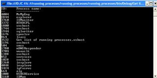 code to all | java code | c# code: c# : Console Application - Get list ...