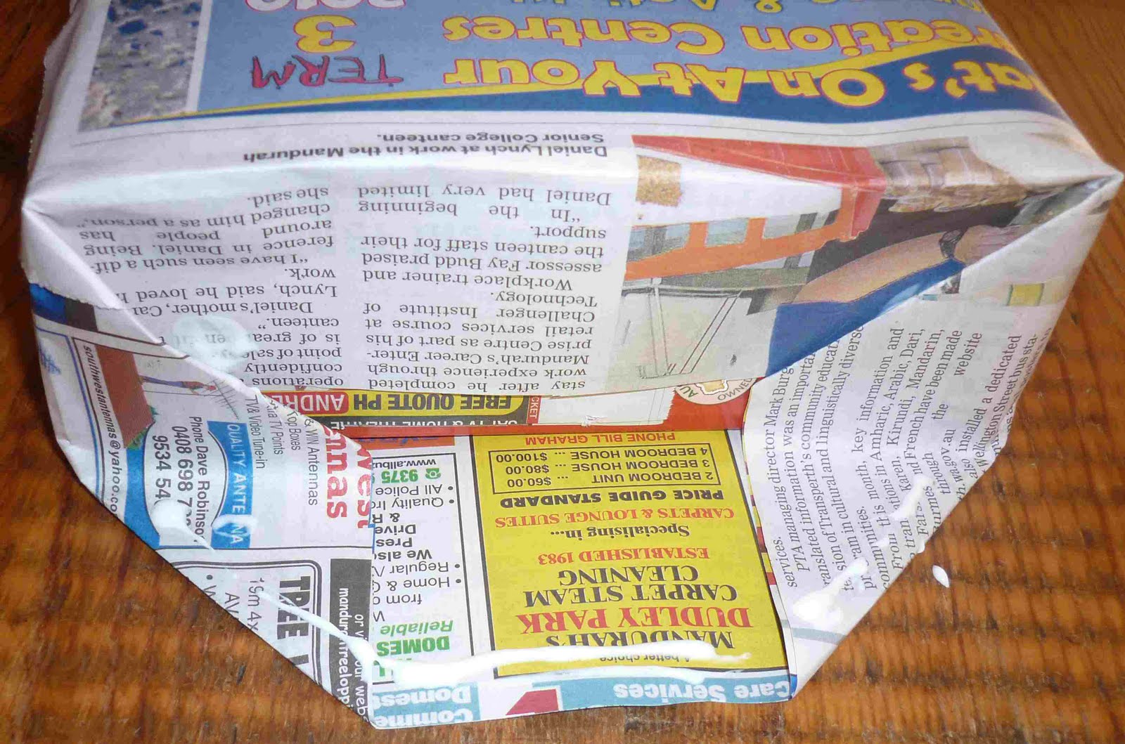 Simpleliving Newspaper Gift Bags!