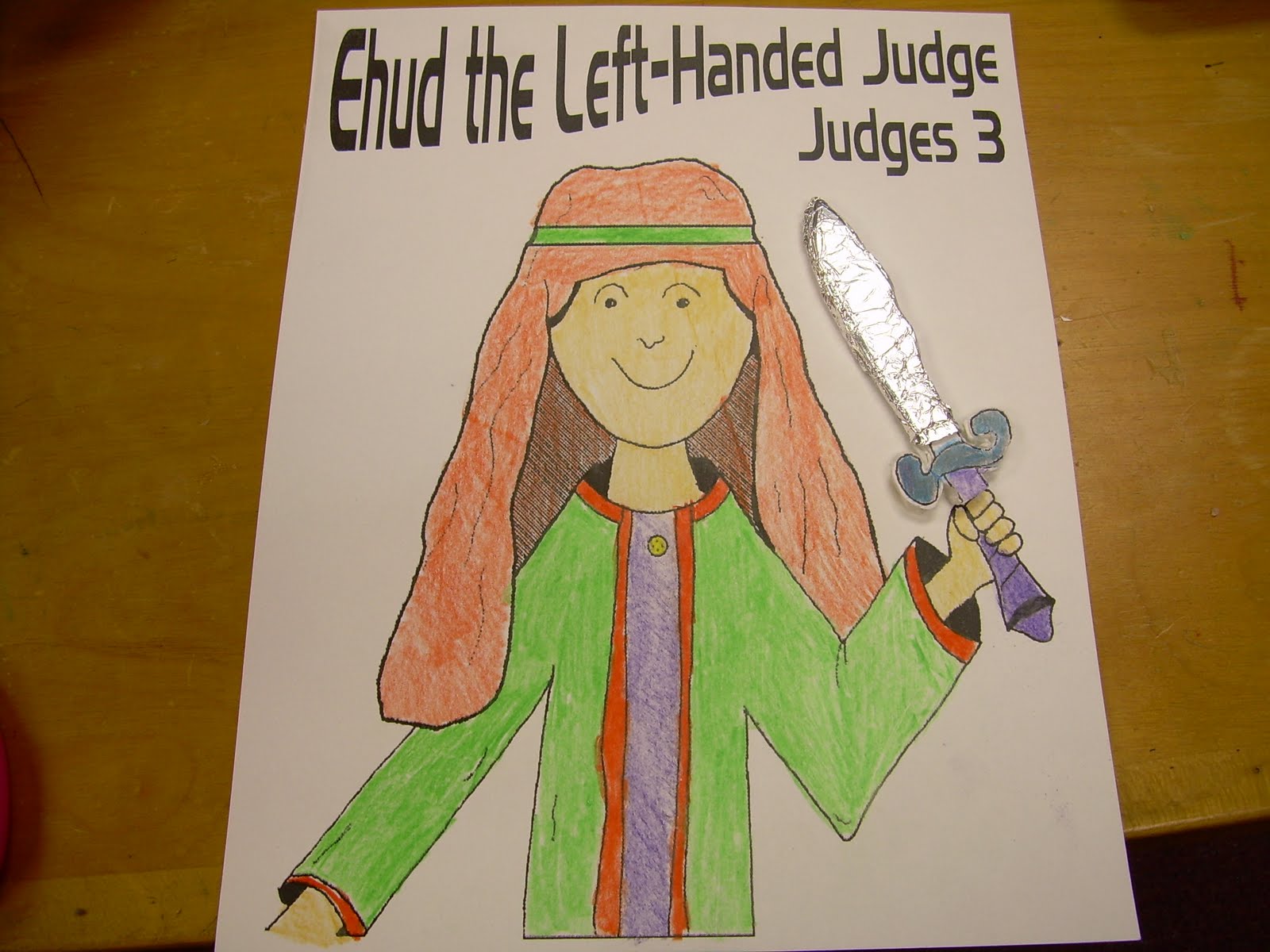 Hands Bible Teacher Book Judges Ehud Judge Coloring Pages