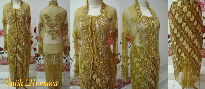 kebaya pengantin a line