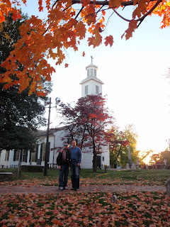Adam and Travis in front of St. John's Church in Richmond, Virginia