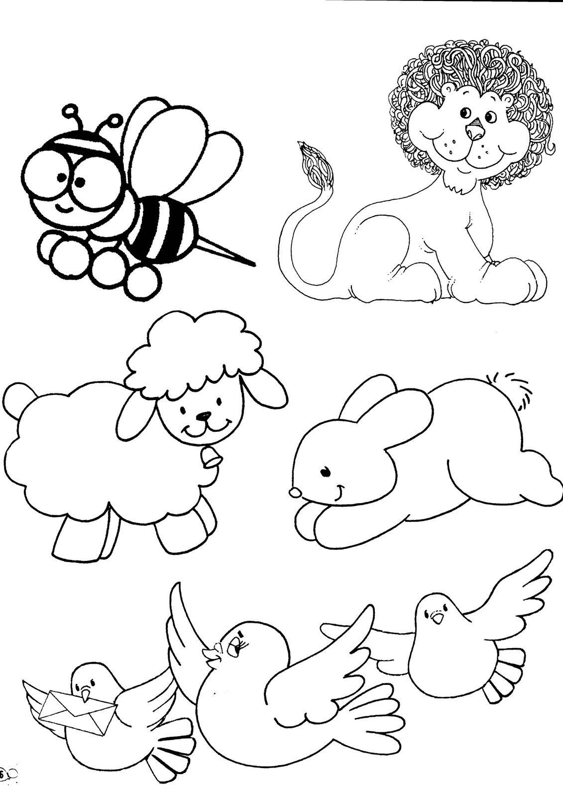 desenhos para colorir animais 5 pra gente miúda
