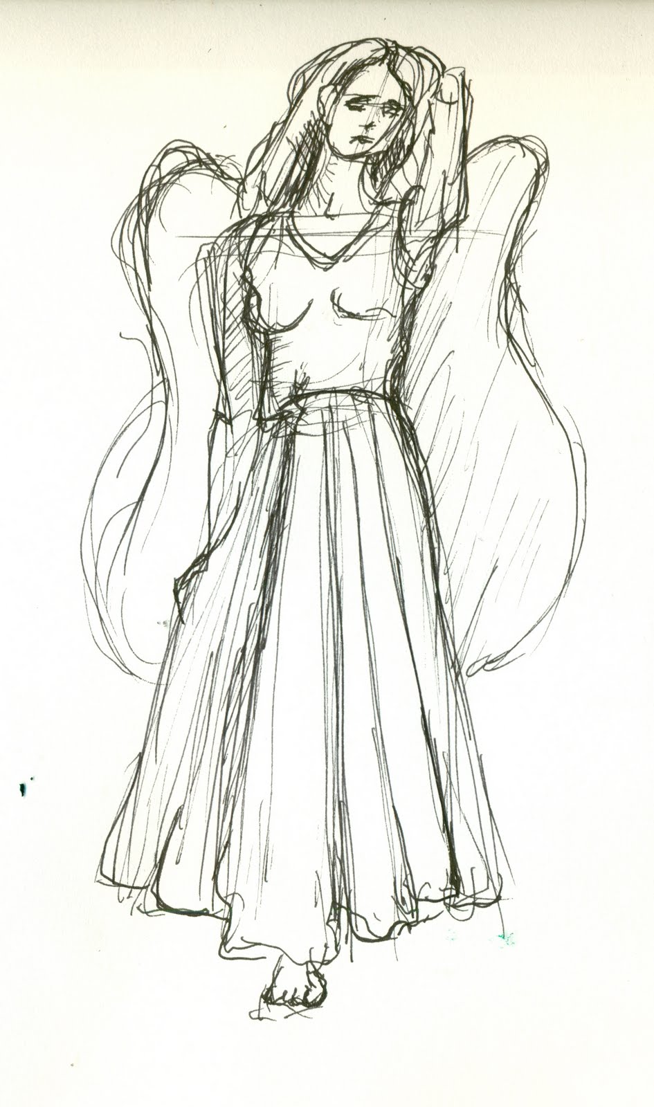 draped figure drawing