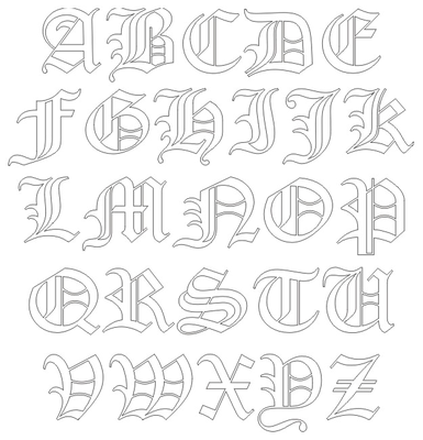 Featured image of post Cursive Gangster Old English Letters