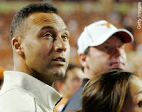 Derek Jeter and Roger Clemens on the Sideline of the Texas Longhorns vs. Missouri Tigers Football Game