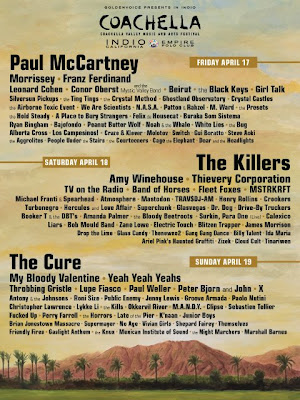 The 2009 Coachella Music and Arts Festival Line-Up Poster