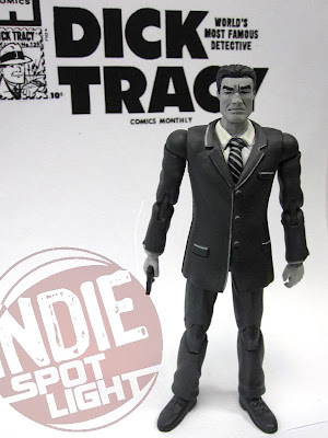 Shocker Toys Indie Spotlight Comic Book Heroes Toy Line - SDCC 2009 Exclusive Dick Tracy Black and White Standard Action Figure