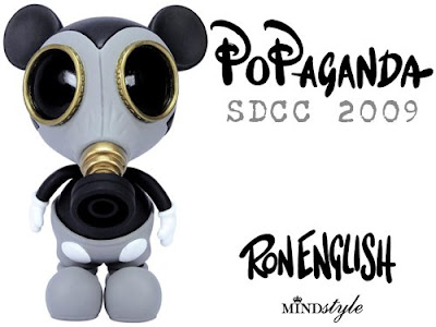 MINDstyle - San Diego Comic Con 2009 Exclusive Popaganda Circus Sideshow Mask Mouse Murphy Vinyl Figure by Ron English