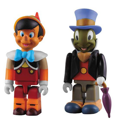 Medicom x Disney Pinocchio Kubrick 2 Pack - Pinocchio & Jiminy Cricket 100% Kubrick Vinyl Figures
