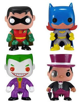DC Universe Batman Mini Funko Force Vinyl Figures by Funko - Robin, Batgirl, The Joker & The Penguin