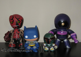Mini Mighty Muggs vs Pop! Heroes DC Universe - Hellboy, Batman, Boba Fett & Shockwave