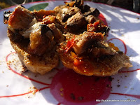 Seitan (gluten) cu ciuperci la cuptor