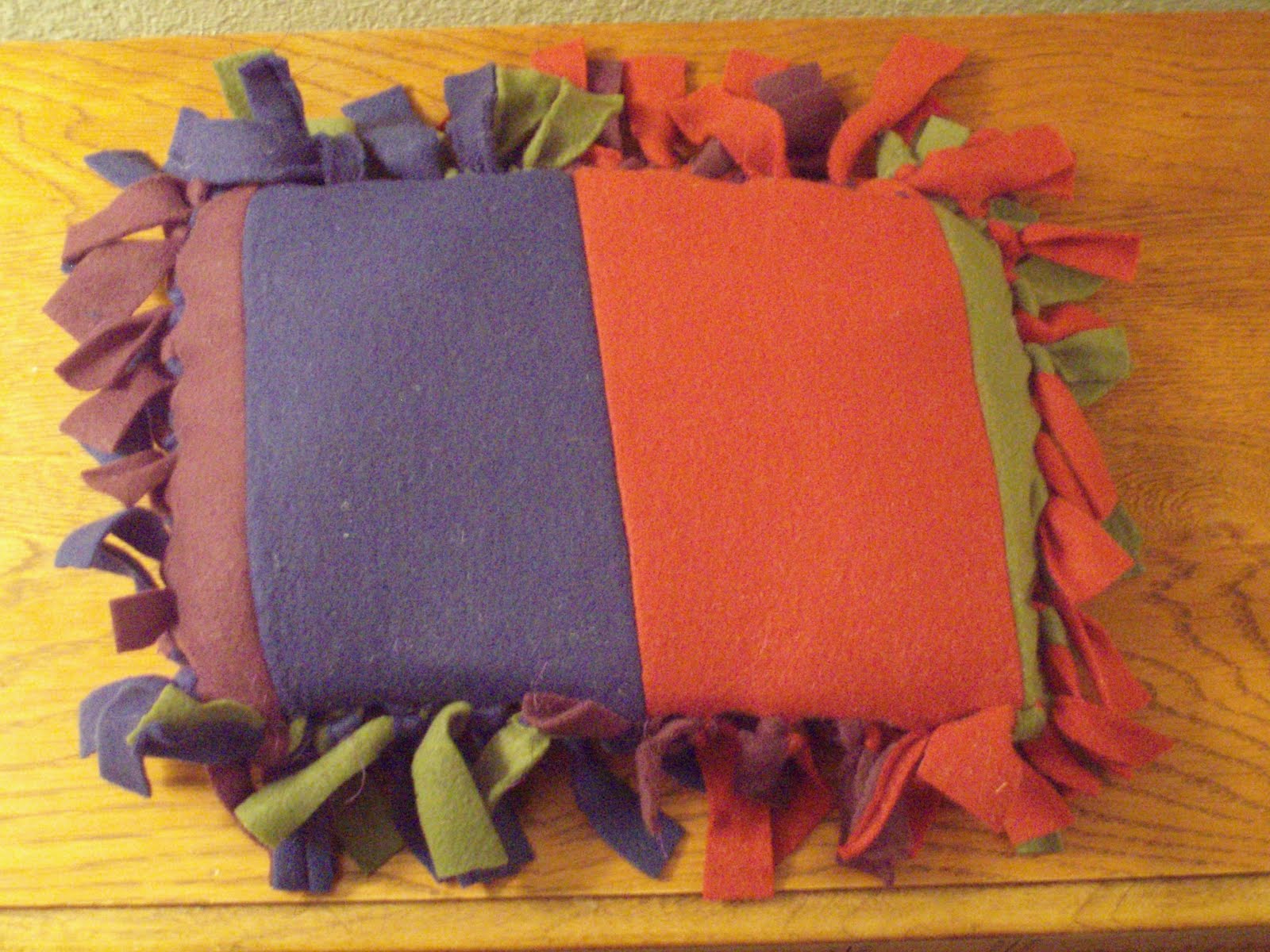 All Homemade Oversized Fleece Pillows