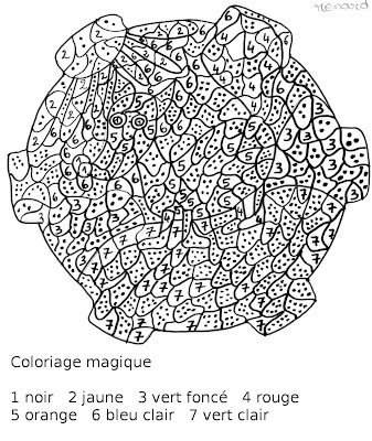 Maternelle: Coloriage magique, un renard