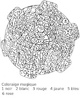 Maternelle: Coloriage magique maternelle, le père Noël avec son sac sur Maternelle: Coloriage magique maternelle, le père Noël avec son sac sur