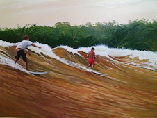 Quadro exposto dentro do Marco Zero do Equador