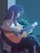 Anime Girl Playing Guitar