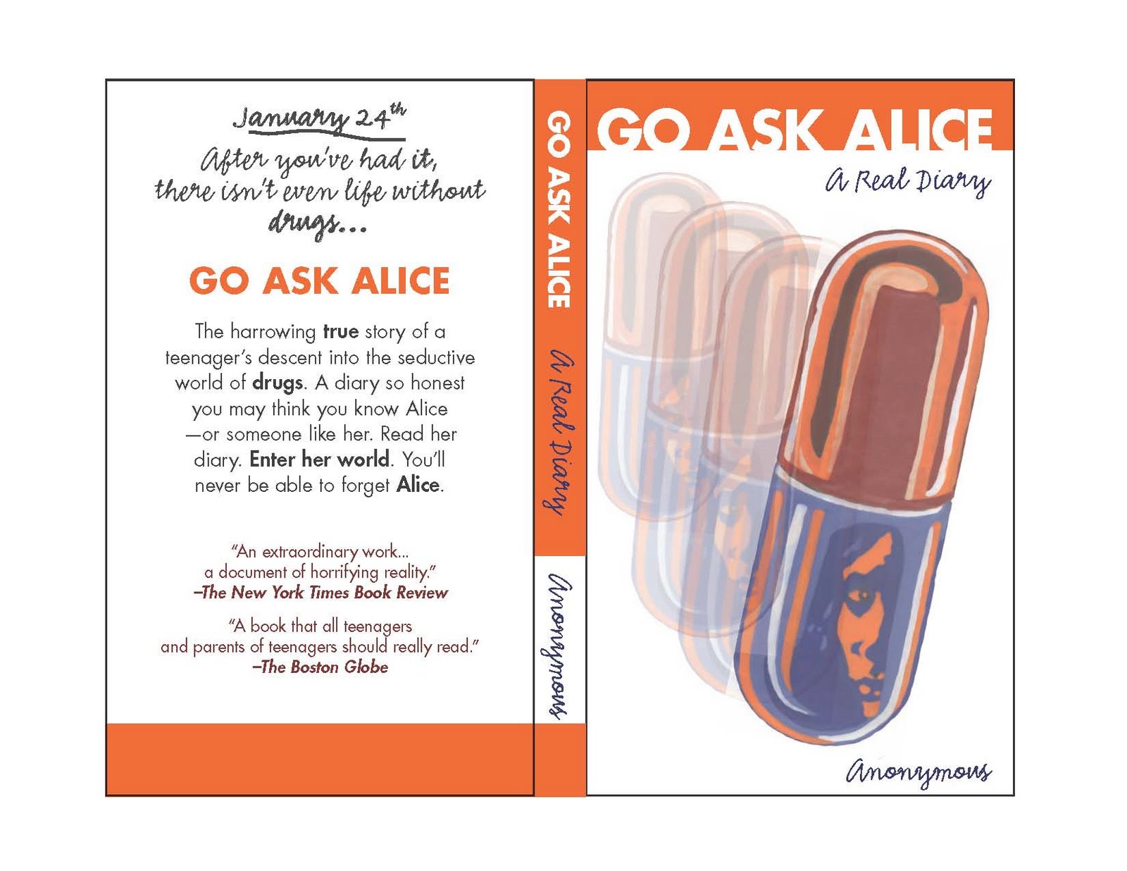 the digital gallery of Timothy R. Michitson "Go Ask Alice" Book Jacket