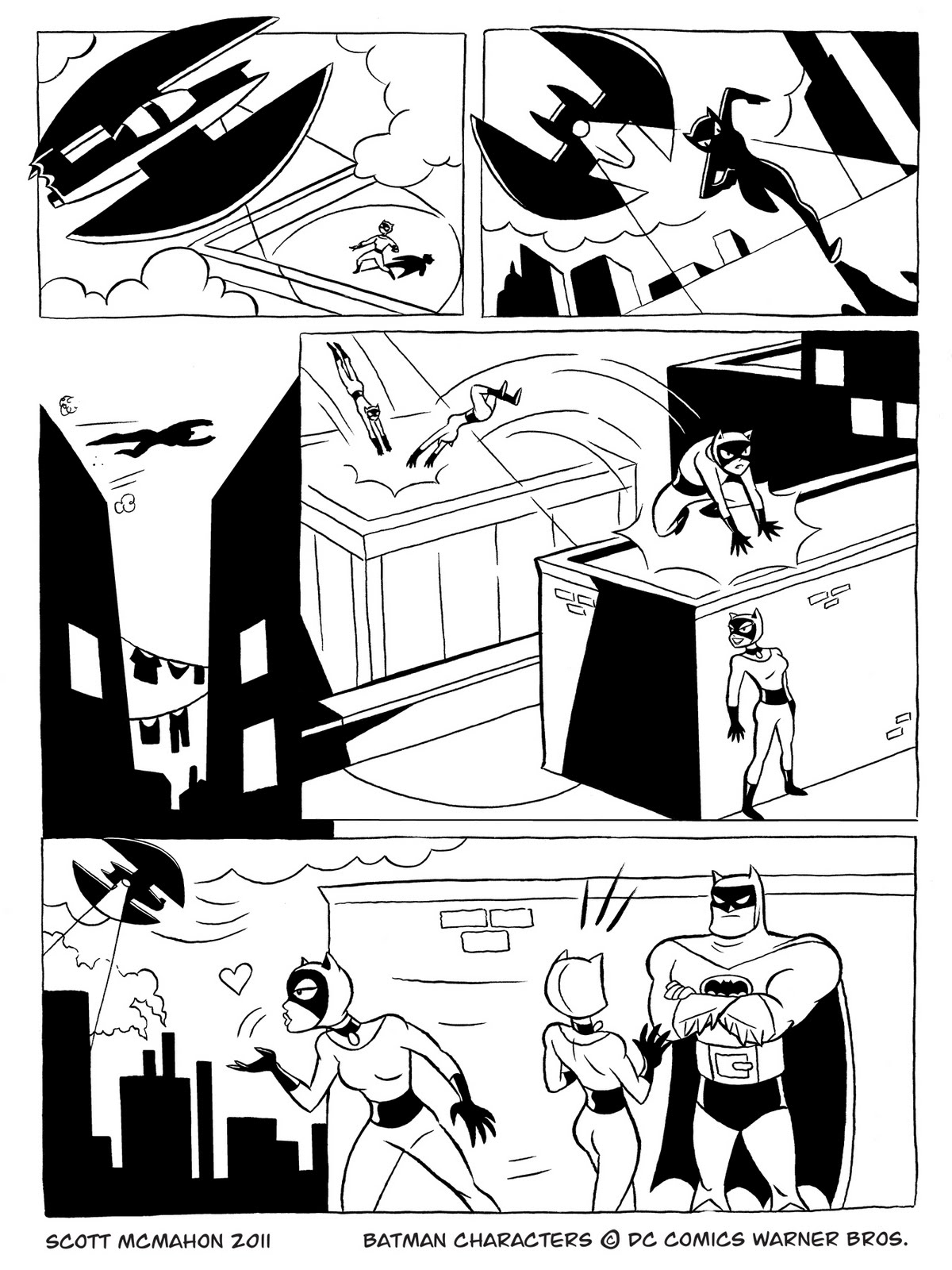 Batman Vs Catwoman Pg 3 Scoot Sketches