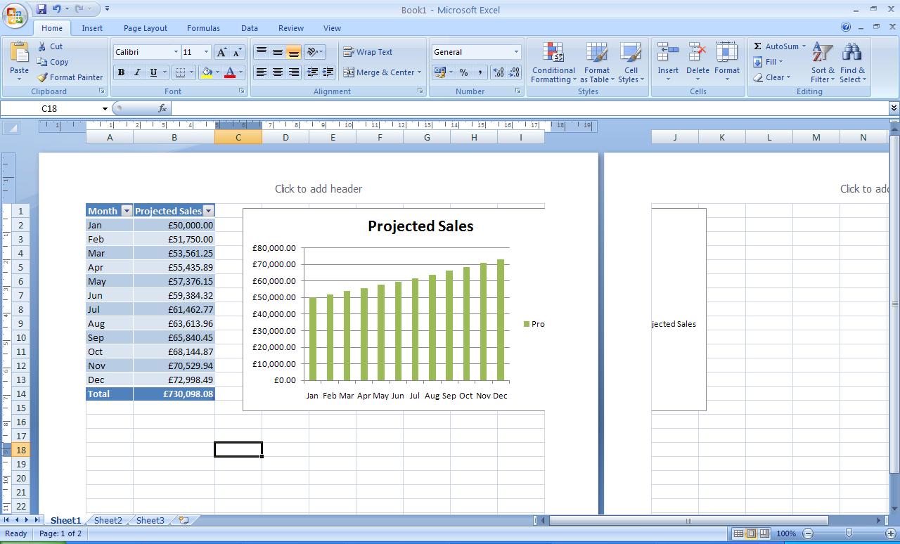 How to XLS: Task 1- Sales Projections