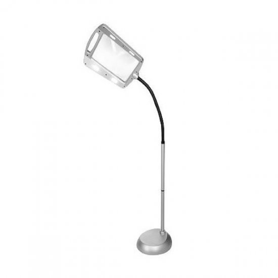 Magnifying aids inc 2 5x lighted full page magnifier with flexible