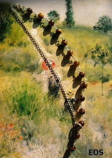 Collana Con Pietra Tsavorite E Perle, In Oro Giallo - Sari Gold - Foto 8