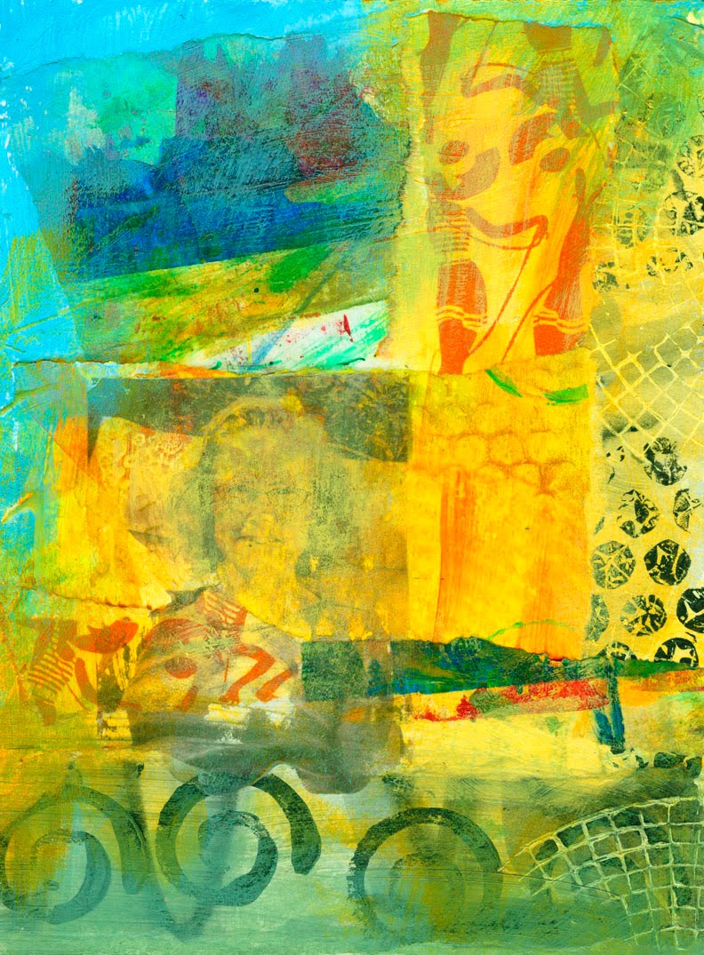 collage journeys by Jane Davies Acrylic Gel Transfers