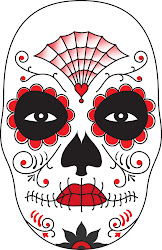 dead mask step catrina skull face template masks halloween sugar makeup drawings skulls nose dia los muertos heart fragments surface