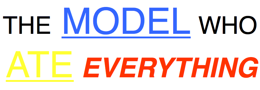 THE MODEL WHO ATE EVERYTHING
