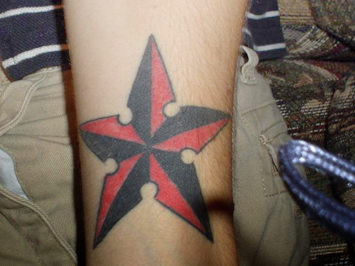 This free nautical star tattoo design has some good appeal