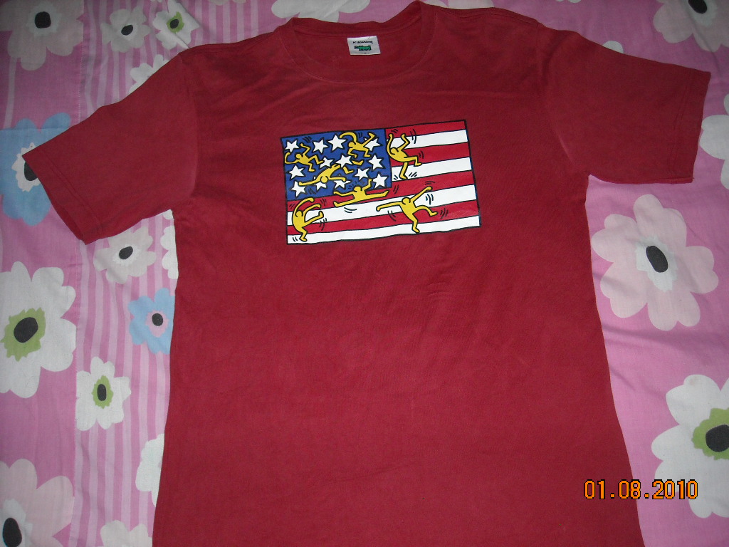 keith haring flag shirt