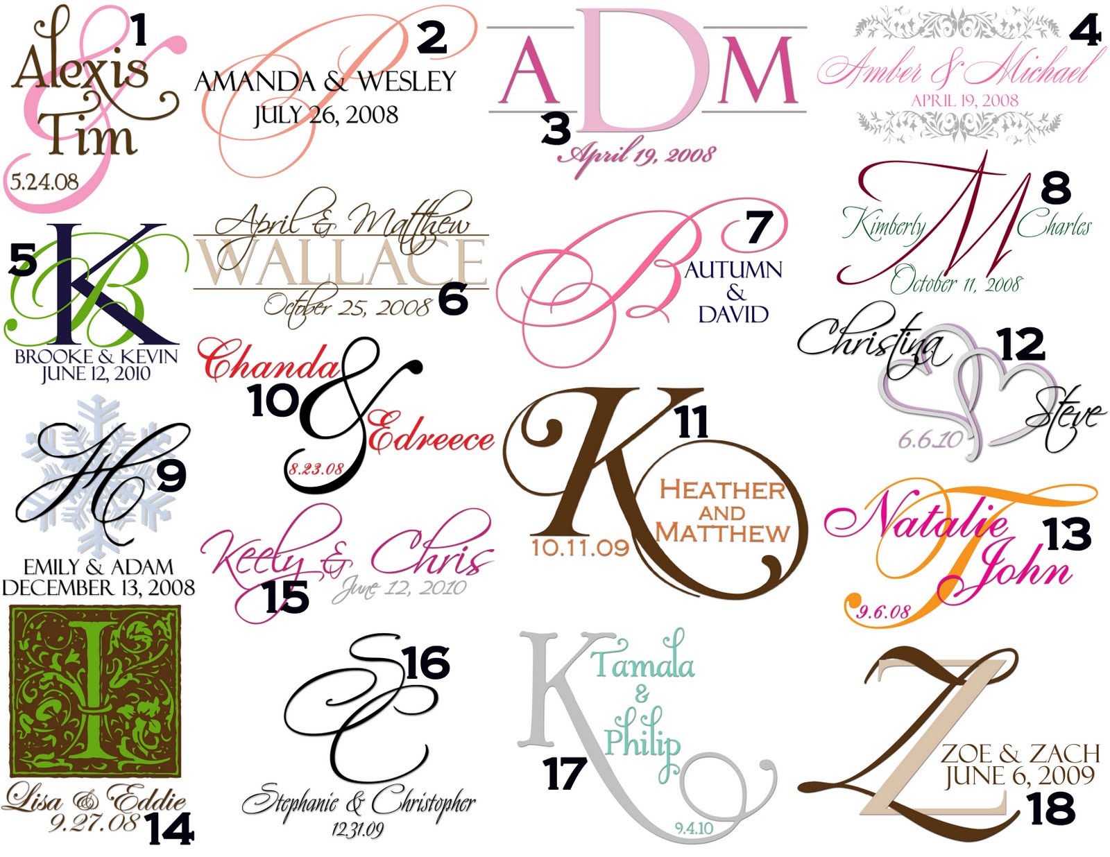 Alicia's Delightful Designs Monograms
