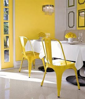 Interior Decoration in YELLOW dining