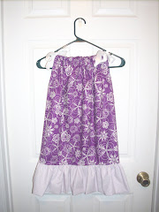 Purple and polka dot  4t pillowcase dress