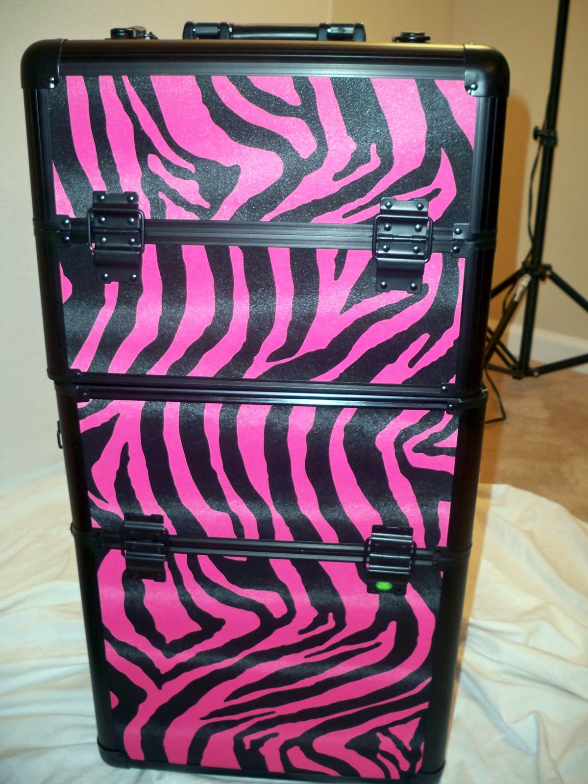 Hot Pink Zebra Traincase! | Makeup By RenRen