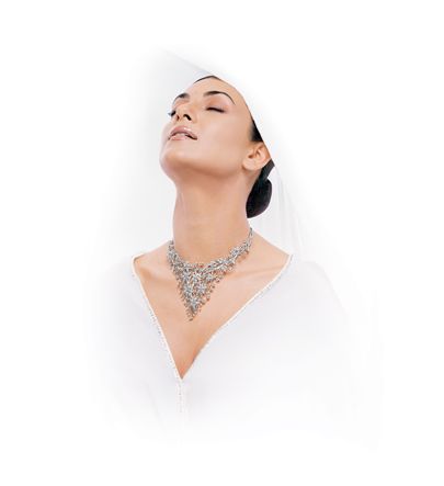 Actress Sushmita sen in Jewellery Advert in White