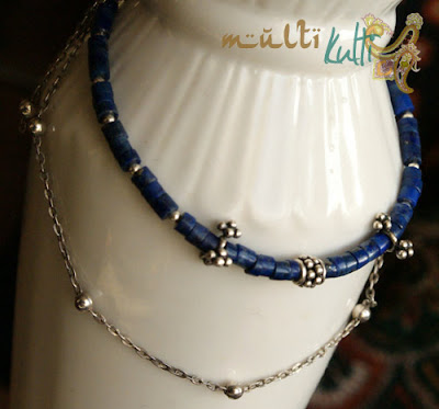 lapis lazuli i łańcuszek