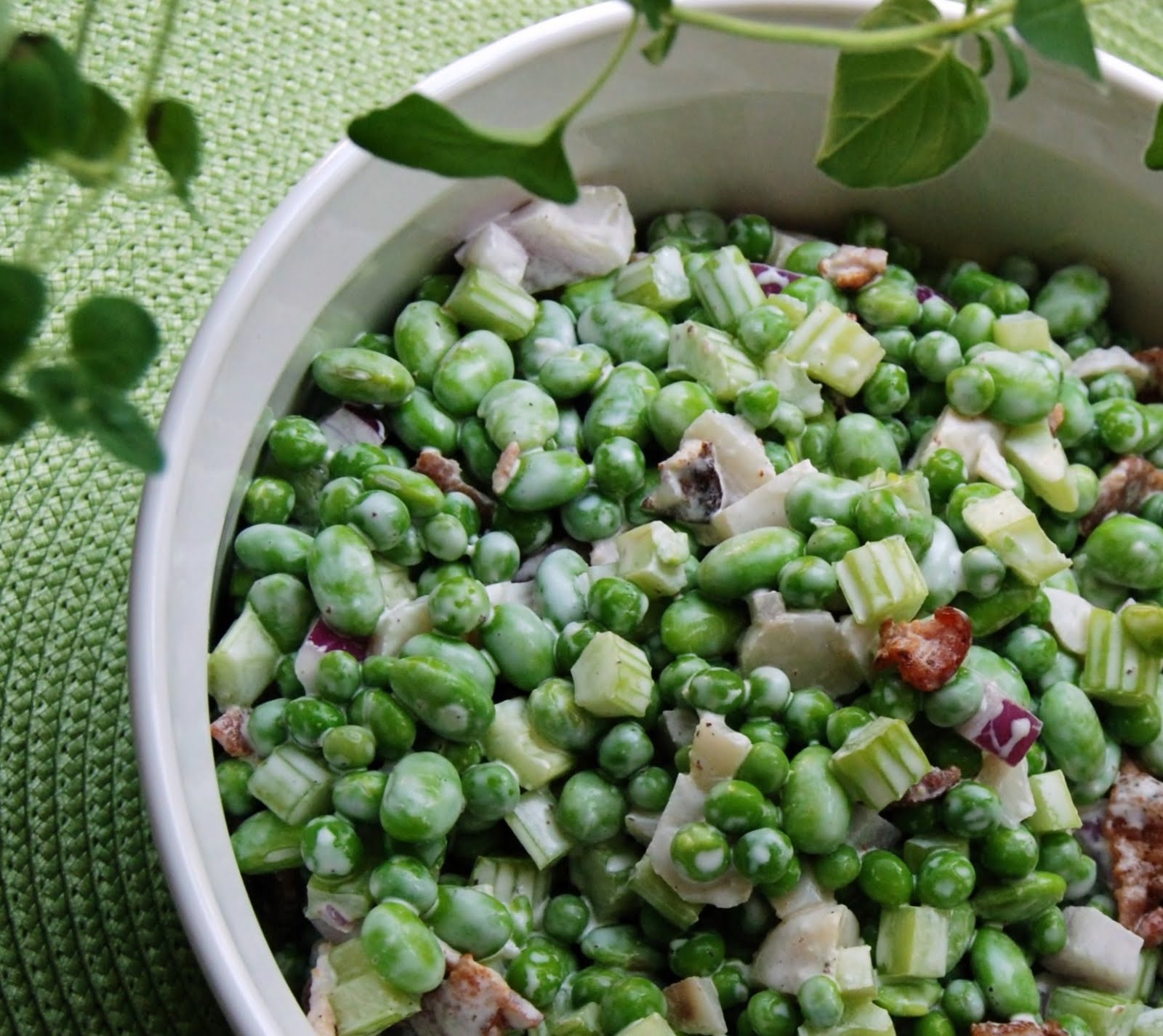 The Broken Oven English Pea and Edamame Salad
