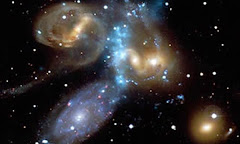 La imagen del Quinteto de Stephan fue captada por el observatorio de rayos X Chandra, en EUA