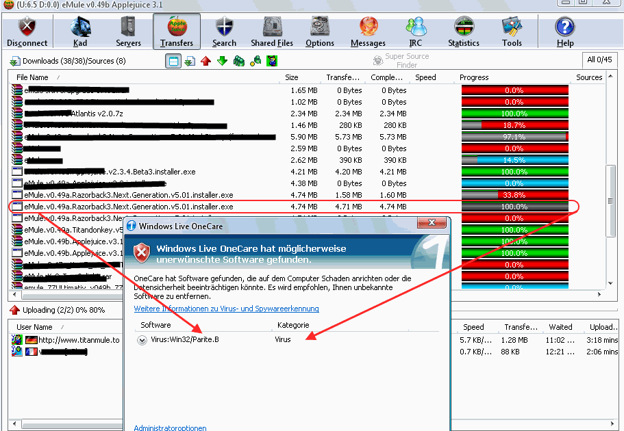Emule v0.49a razorback3 next generation v5.01 installer