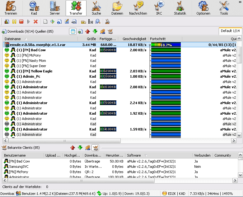 KAD PER EMULE V0.50A SCARICARE