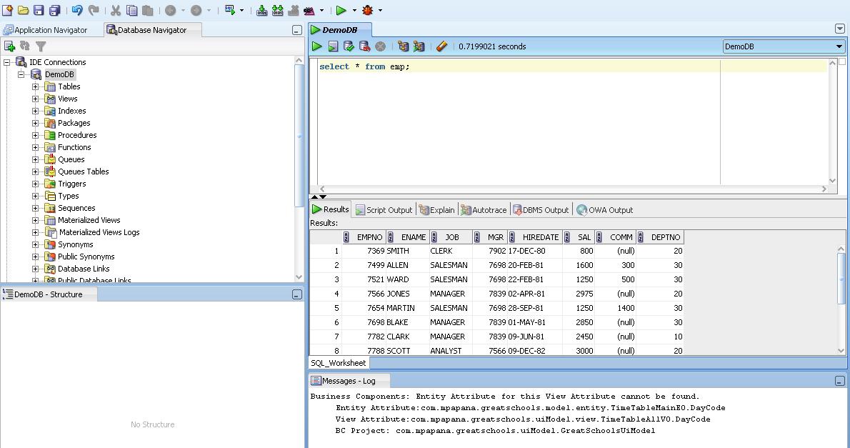 Oracle ADF - Tips and Techniques: Creating DB Connection in Jdeveloper